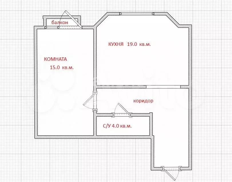 1-к. квартира, 50 м, 2/3 эт. - Фото 0