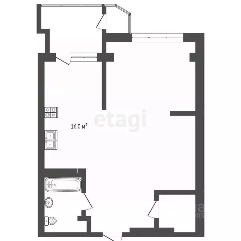 2-к кв. Ростовская область, Ростов-на-Дону просп. Ленина, 105Г (67.0 ... - Фото 2