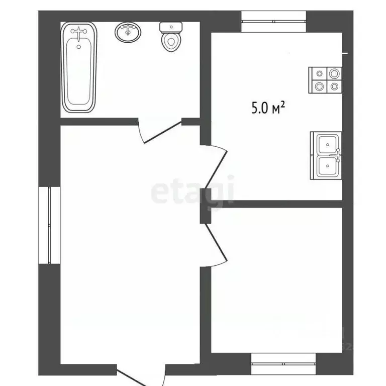 1-к кв. Ставропольский край, Лермонтов Октябрьская ул. (26.7 м) - Фото 1