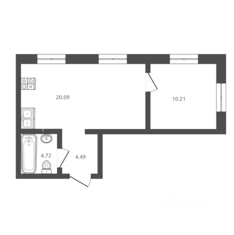 1-к кв. Тюменская область, Тюмень ул. Тимофея Чаркова, 93 (41.5 м) - Фото 2