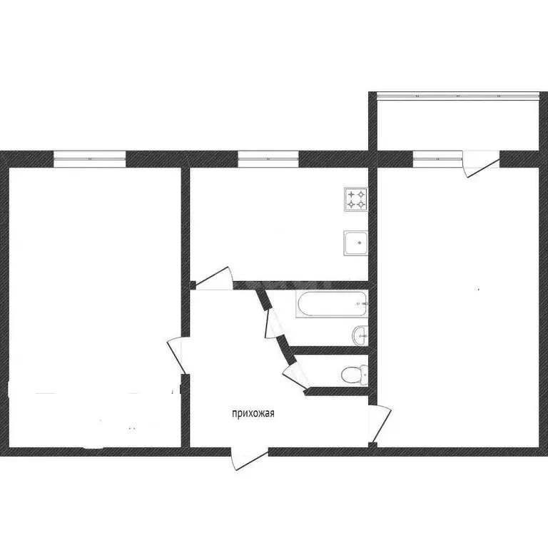 2-комнатная квартира: Кострома, Индустриальная улица, 55 (45.2 м) - Фото 1