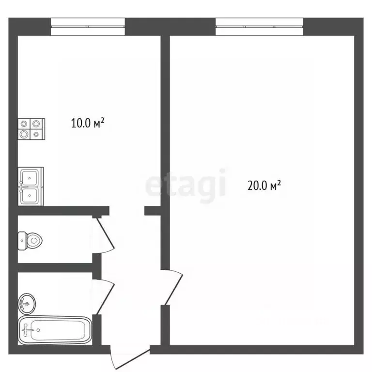 1-к кв. Московская область, Сергиев Посад Московское ш., 7к2 (40.3 м) - Фото 2
