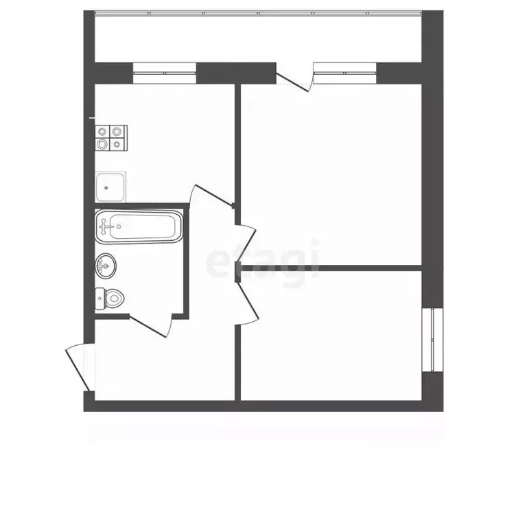 2-к кв. Ярославская область, Рыбинск наб. Космонавтов, 45 (42.0 м) - Фото 2