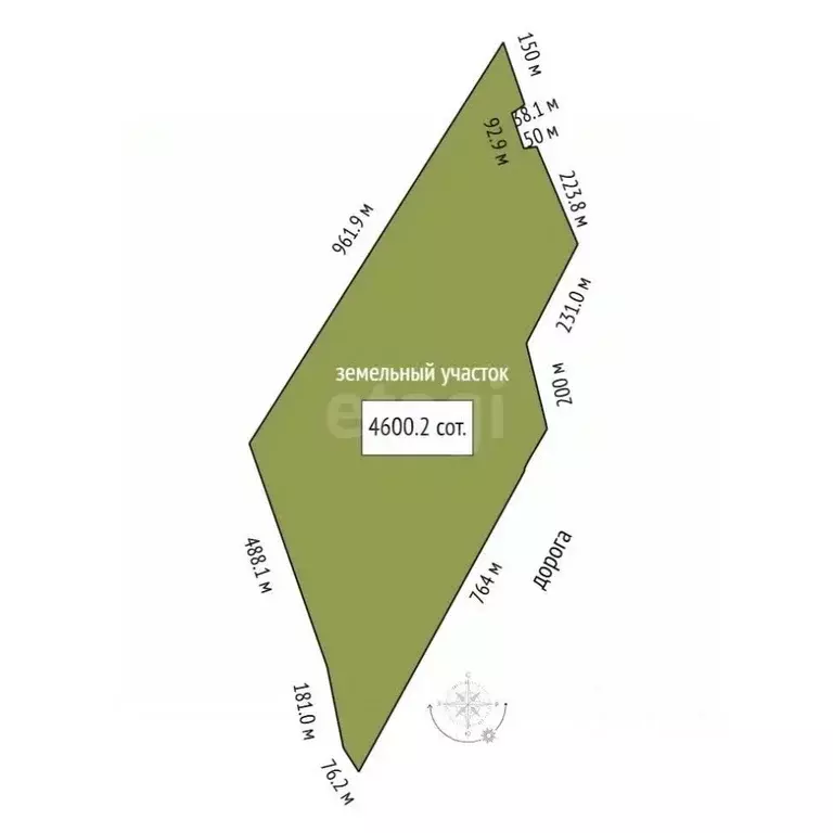 Участок в Мордовия, с. Ельники ул. Заречная (460.0 сот.) - Фото 2