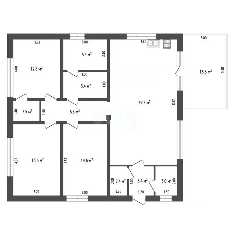 Дом в Крым, Феодосия Колос СПК, ул. Победы (126 м) - Фото 1