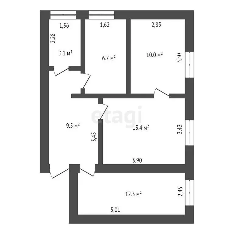 3-комнатная квартира: Благовещенск, улица Ленина, 76 (60.3 м) - Фото 0