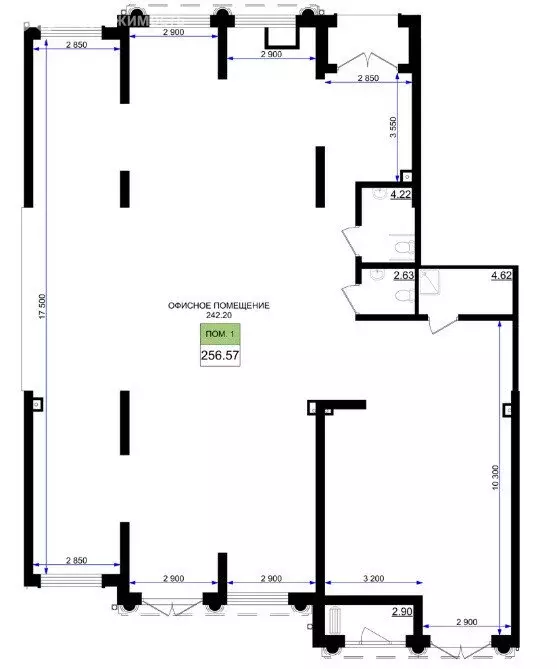 Помещение свободного назначения (242.2 м) - Фото 1