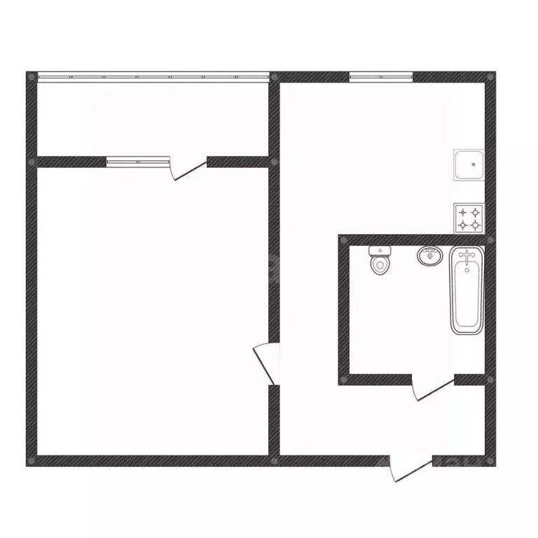 1-к кв. Башкортостан, Уфимский район, с. Миловка проезд Белоречный, 1 ... - Фото 1
