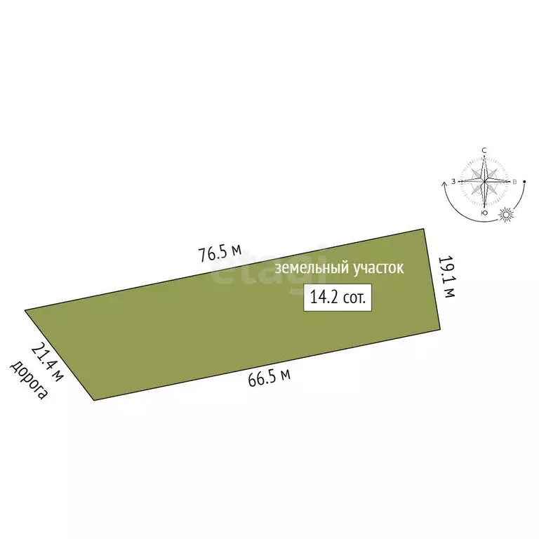 Участок в деревня Рязановка, Центральная улица (14.3 м) - Фото 0