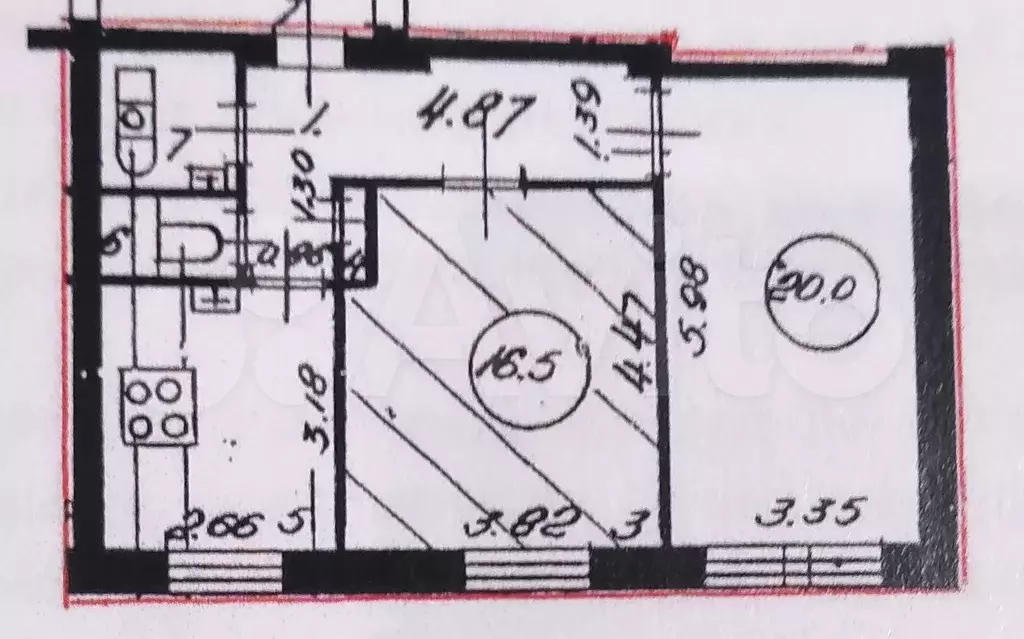 2-к. квартира, 58,4 м, 2/5 эт. - Фото 0