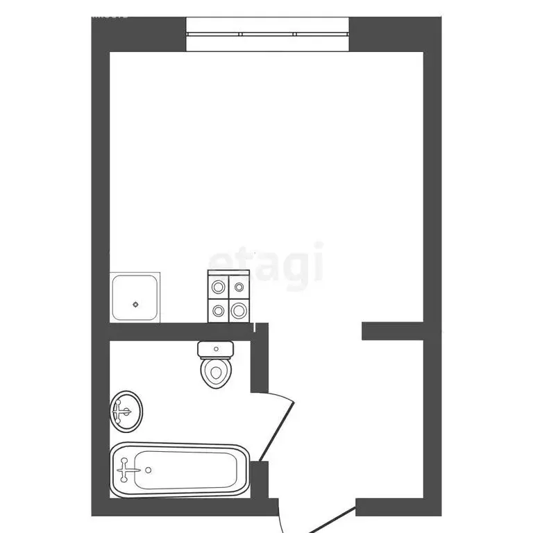 Квартира-студия: Тюмень, улица Демьяна Бедного, 104к2 (16 м) - Фото 1