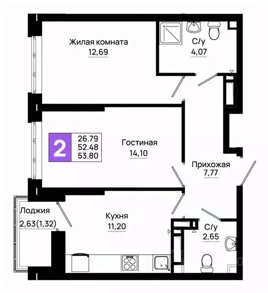 2-к кв. Ростовская область, Ростов-на-Дону Нефтекачка кв-л, Октябрь ... - Фото 0