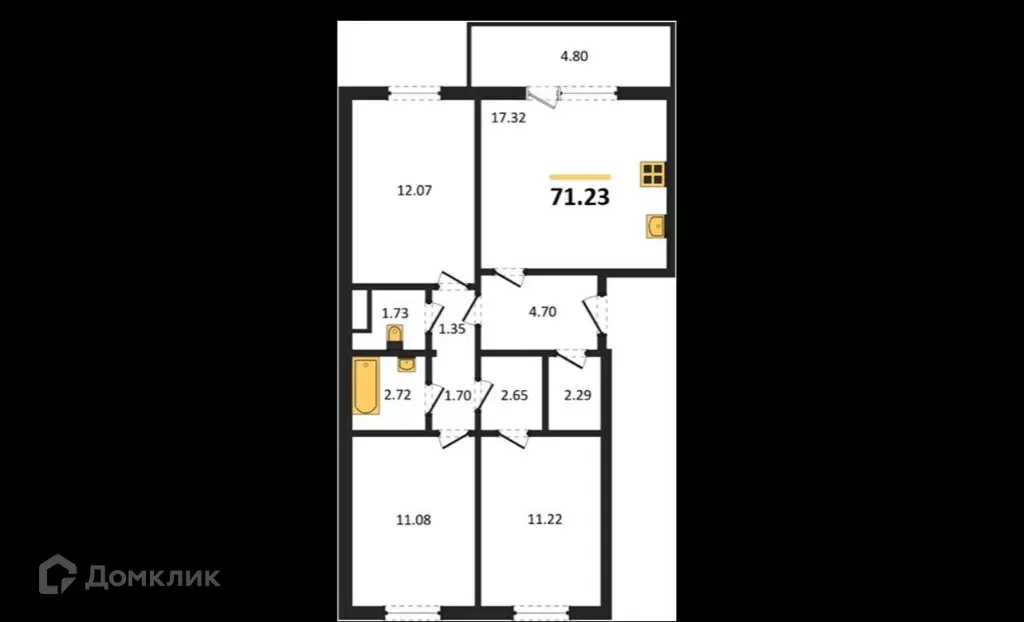 Продаётся 3-к квартира, 78 м - Фото 1