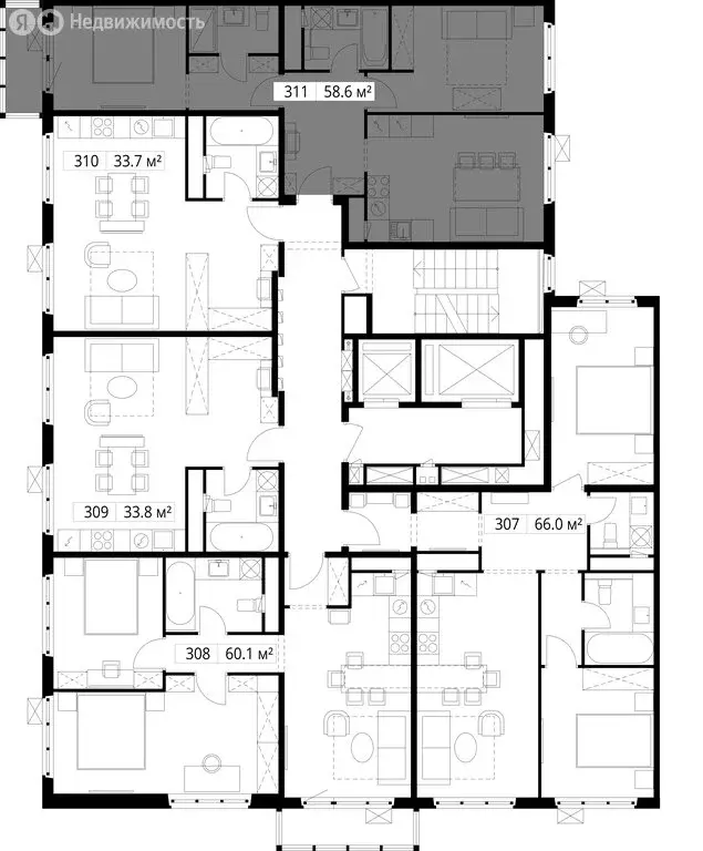 2-комнатная квартира: Сапроново, микрорайон Купелинка, 4 (58.6 м) - Фото 2
