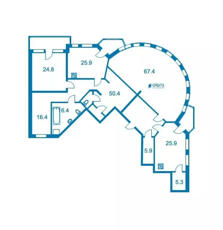 4-комнатная квартира: Тюмень, улица Котовского, 1/2 (242.6 м) - Фото 1