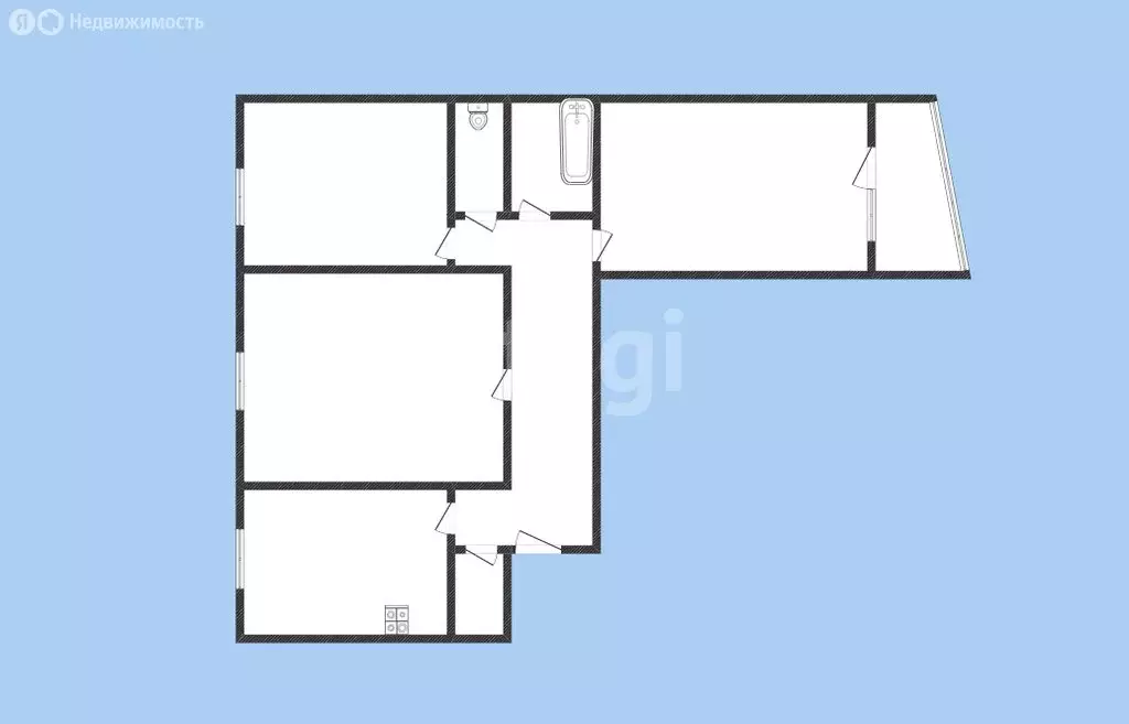 3-комнатная квартира: Черкесск, Красноармейская улица, 59 (61.8 м) - Фото 1