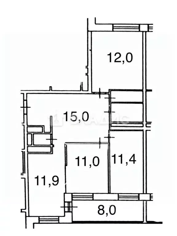 3-к кв. Московская область, Красногорск Заводская ул., 18к2 (76.7 м) - Фото 2