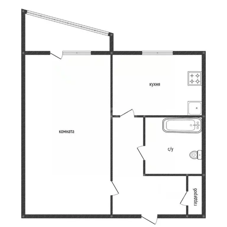 1-к кв. Башкортостан, Уфа Заводская ул., 2 (30.2 м) - Фото 2