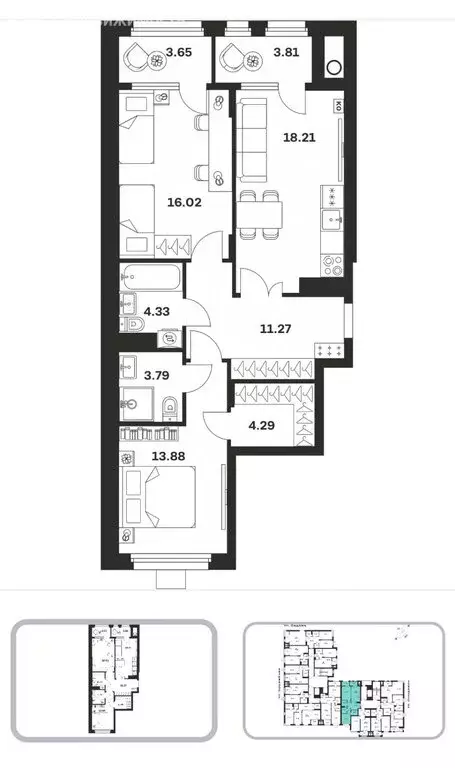 2-комнатная квартира: Тула, улица Смидович, 18Б (83 м) - Фото 0