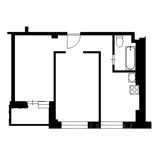 2-к кв. Новосибирская область, Новосибирск Тульская ул., 80 (45.6 м) - Фото 1