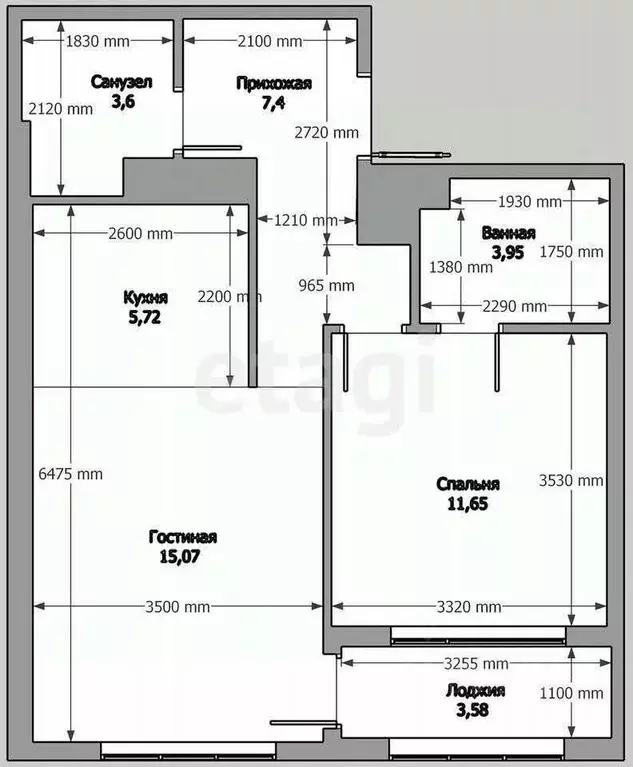 2-к кв. Татарстан, Казань ул. Алексея Козина, 2 (48.8 м) - Фото 2