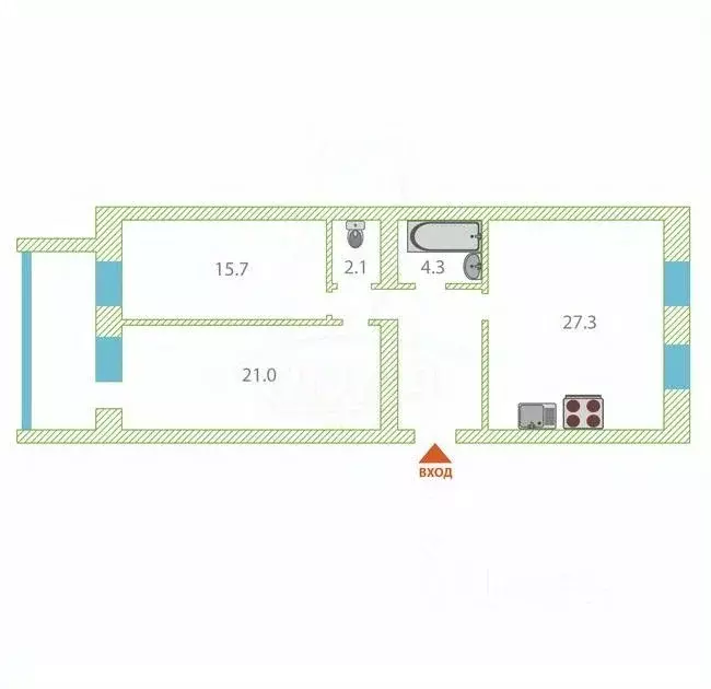 2-к кв. Тюменская область, Тюмень ул. Суходольская, 12 (81.1 м) - Фото 2