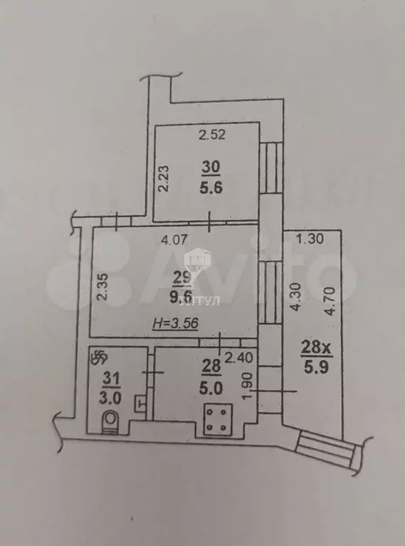 2-к. квартира, 23 м, 4/5 эт. - Фото 0