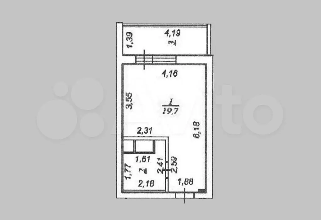 Апартаменты-студия, 24 м, 11/25 эт. - Фото 0