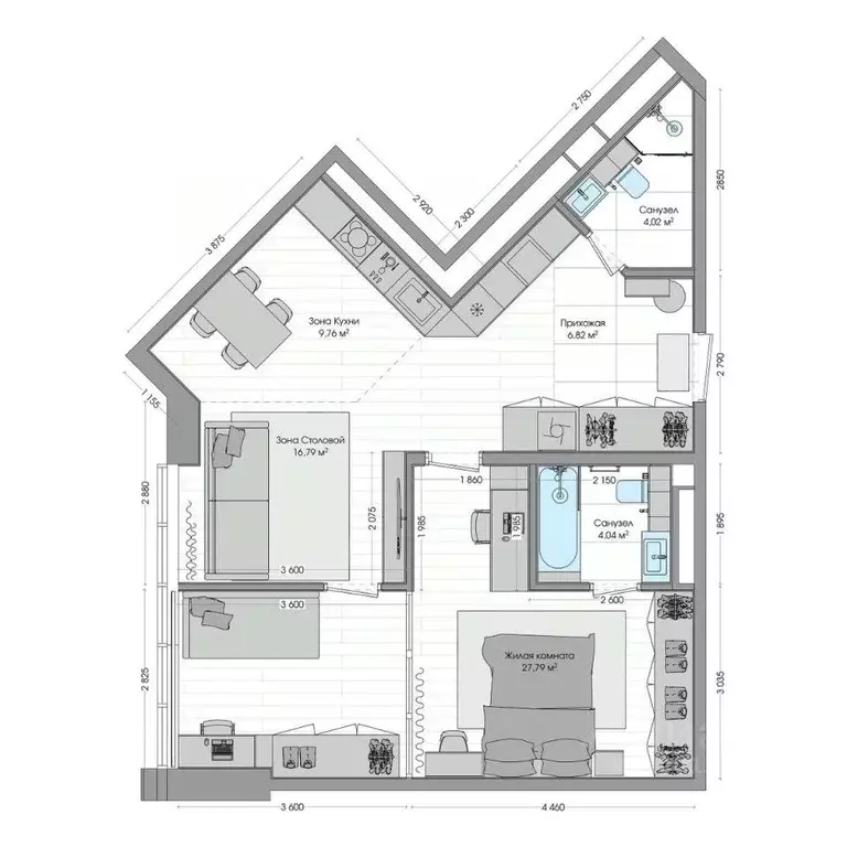 2-к кв. Приморский край, Владивосток ул. Нейбута (69.71 м) - Фото 1