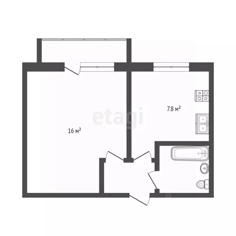 1-к кв. Московская область, Люберцы Комсомольский просп., 5 (30.0 м) - Фото 2