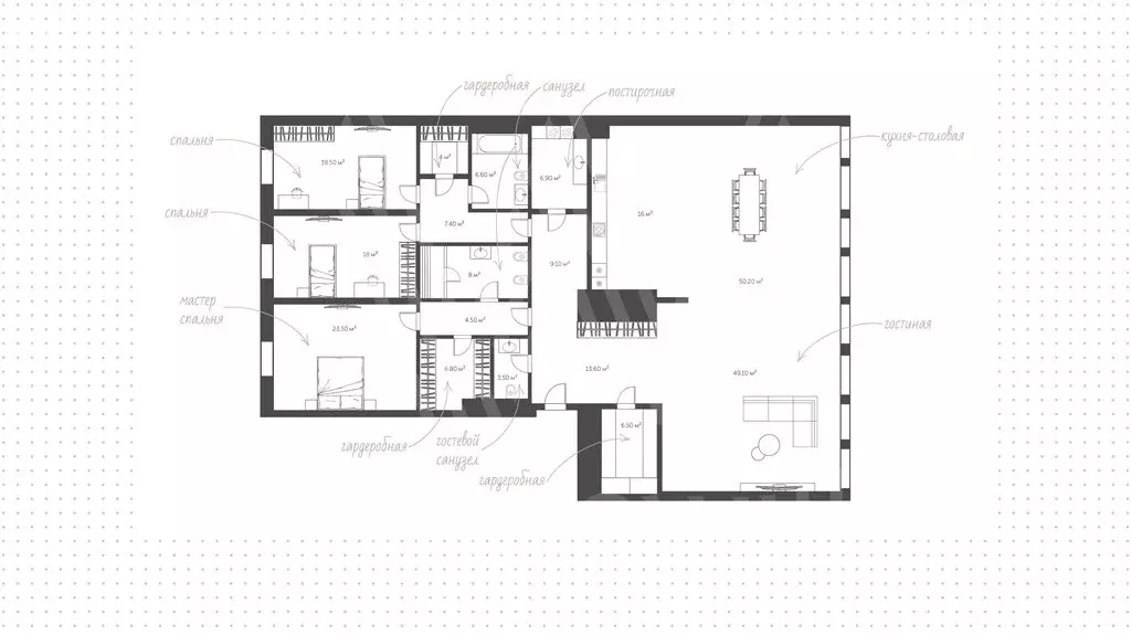 4-комнатная квартира: Москва, улица Костикова, 4к1 (253 м) - Фото 1