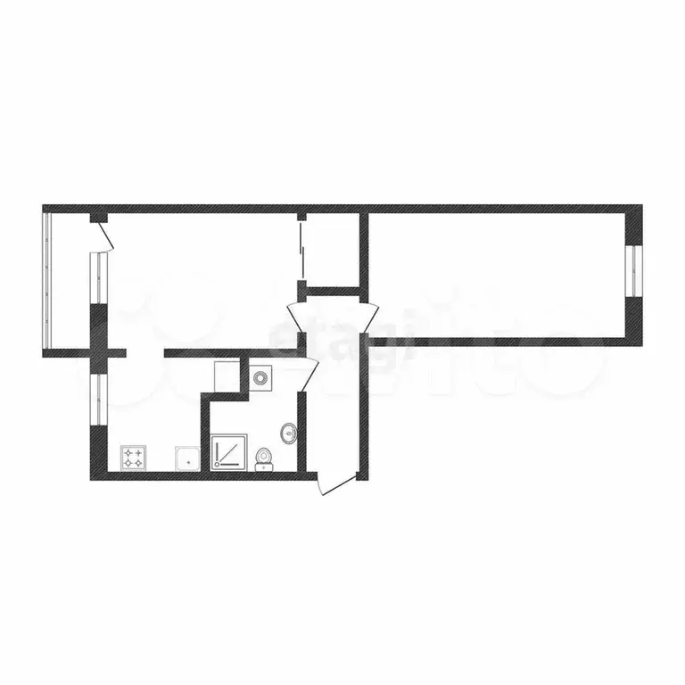 2-к. квартира, 48,7 м, 3/5 эт. - Фото 0
