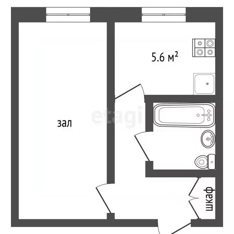 1-к кв. Камчатский край, Елизовский муниципальный округ, пос. Сокоч ... - Фото 2