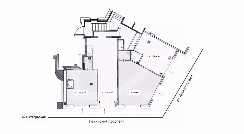 Помещение свободного назначения в Москва Ленинский просп., 2 (54 м) - Фото 2