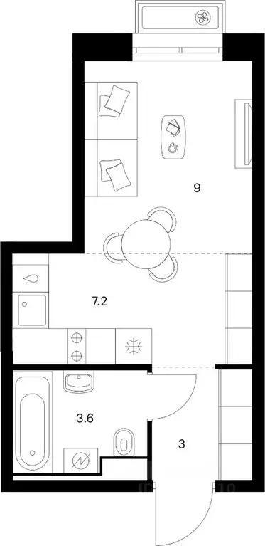 Студия Приморский край, Владивосток Снежный парк жилой комплекс (22.8 ... - Фото 1