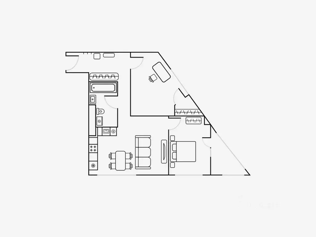 3-к кв. Москва ул. Берзарина, 30А (68.0 м) - Фото 2