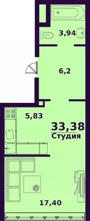 1-к кв. Ульяновская область, Ульяновск ул. Народного учителя Латышева, ... - Фото 0