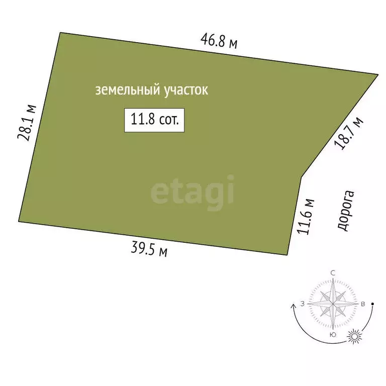 Участок в Тюменский район, ДНТ Дачи Хюгге (11.9 м) - Фото 0