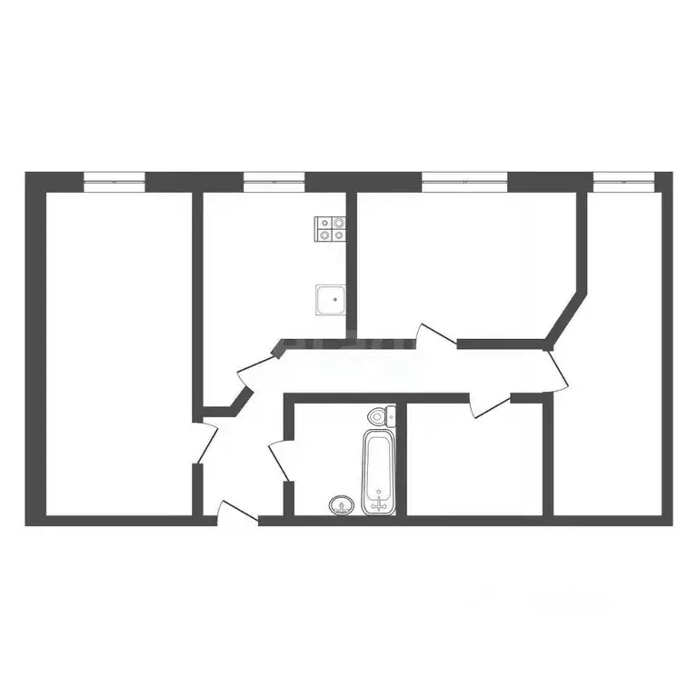 3-к кв. Тульская область, Богородицк Вязовский пер., 35Б (61.7 м) - Фото 0