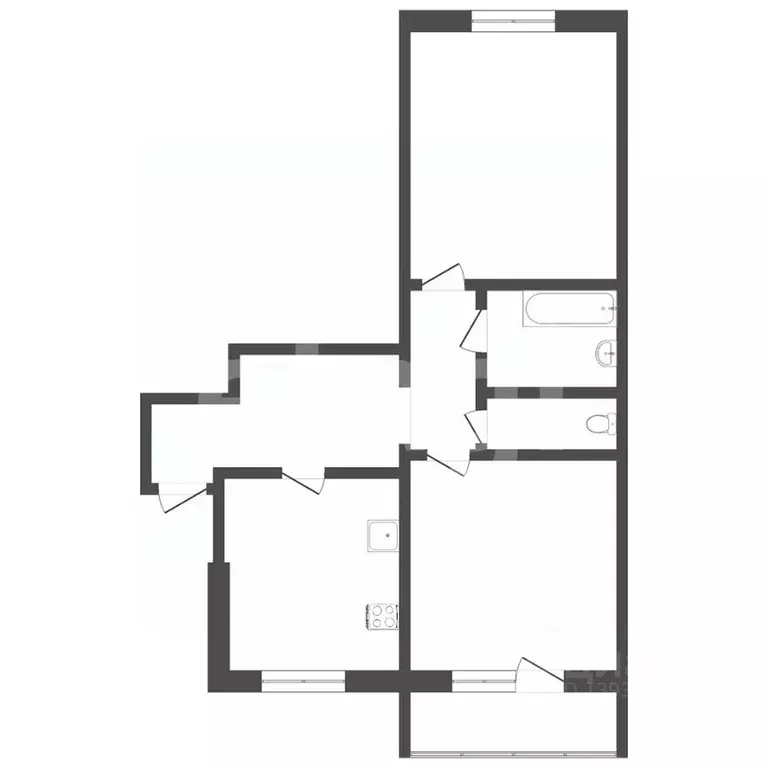 2-к кв. Тюменская область, Тюмень ул. Пермякова, 88 (74.3 м) - Фото 2