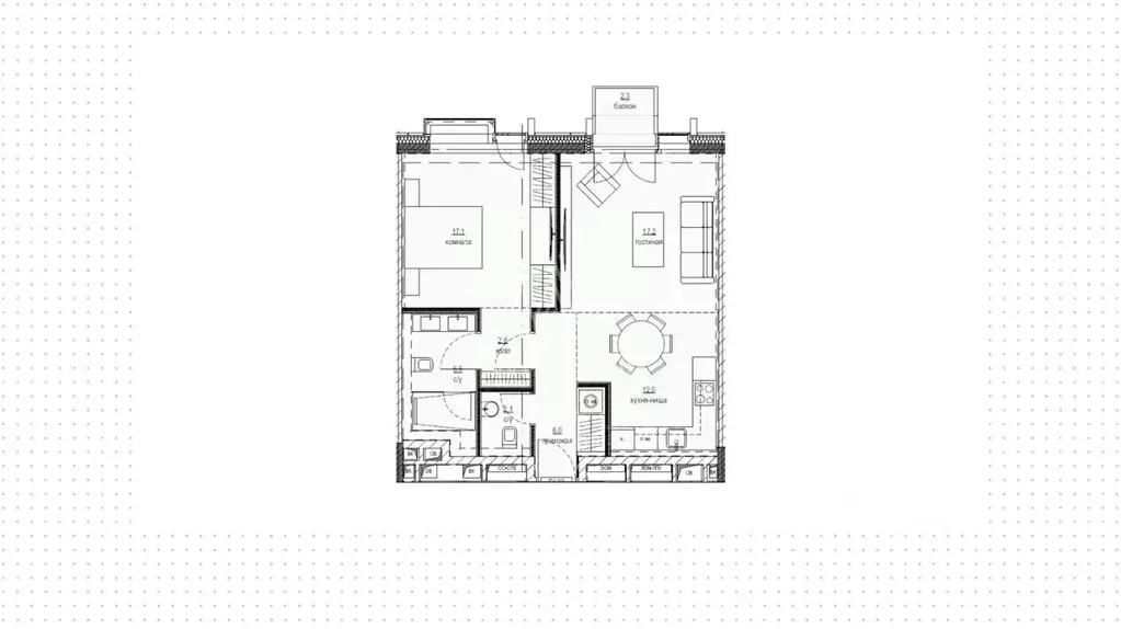 1-к кв. Москва ул. Братьев Фонченко, 1к7 (65.0 м) - Фото 1