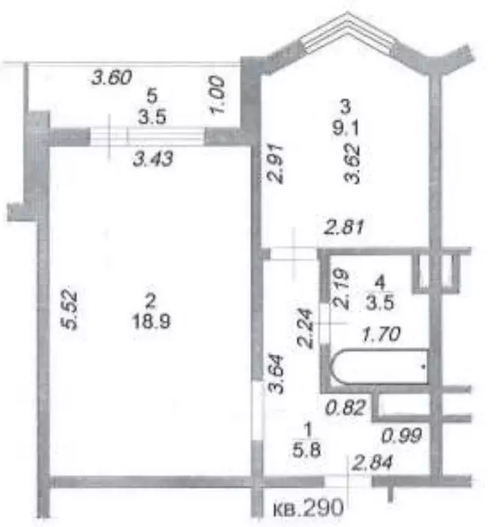 1-к кв. Московская область, Балашиха Кучино мкр, ул. Речная, 9 (37.3 ... - Фото 0