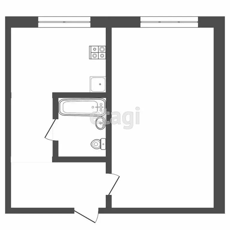 1-комнатная квартира: Саранск, улица Лихачёва, 38 (33.2 м) - Фото 1