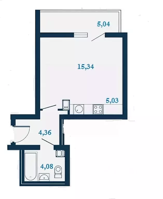 1-к кв. Волгоградская область, Волгоград ул. Клары Цеткин, 1А (31.33 ... - Фото 1