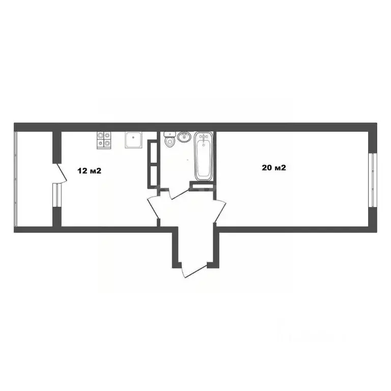 1-к кв. Севастополь ул. Горпищенко, 127к5 (43.1 м) - Фото 2