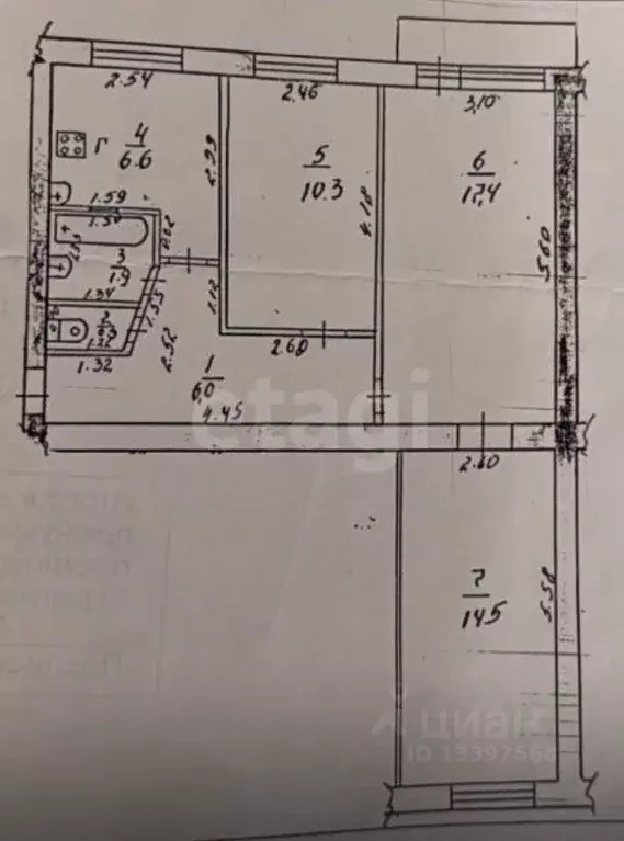 3-к кв. Тверская область, Торжок Ленинградское ш., 87А (57.6 м) - Фото 2