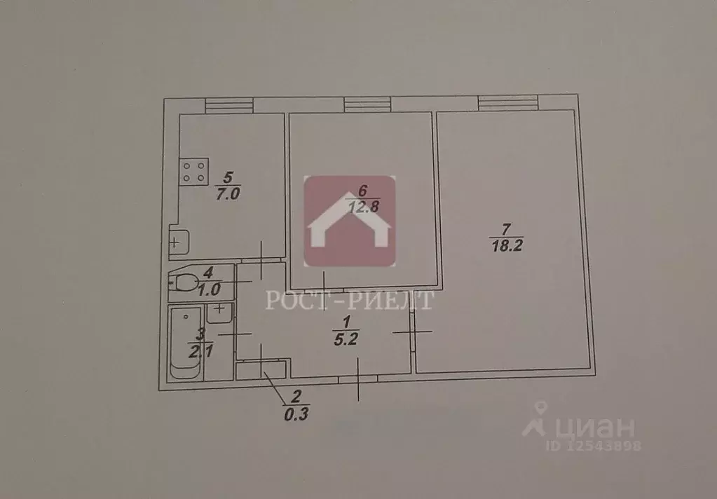 2-к кв. Саратовская область, Саратов просп. Энтузиастов, 31А (47.0 м) - Фото 1