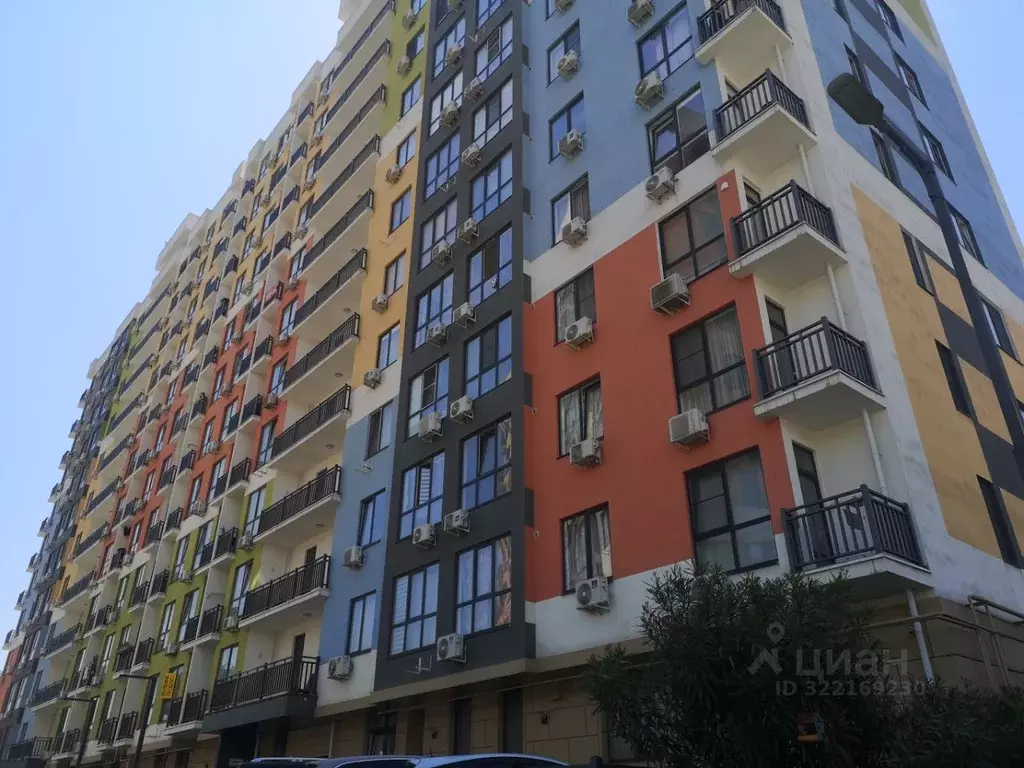 Студия Краснодарский край, Сочи ул. Гастелло, 28к1 (27.0 м) - Фото 1