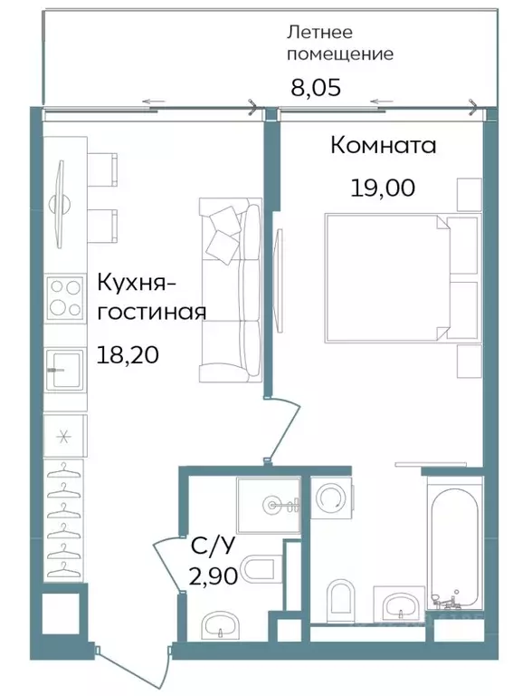 1-к кв. Крым, Саки ул. Морская (48.15 м) - Фото 0
