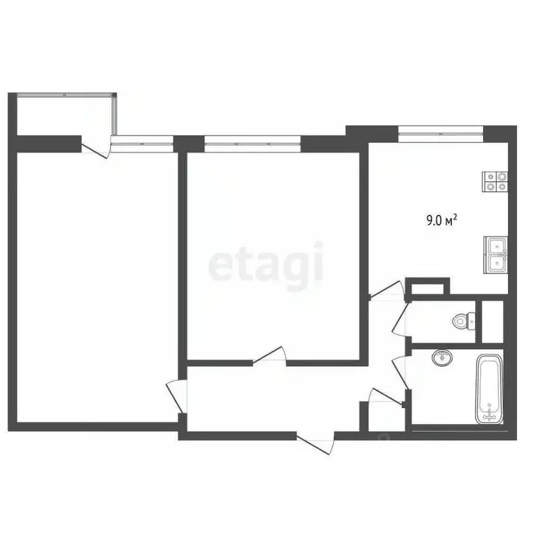 2-к кв. Москва Зюзинская ул., 4К3 (54.0 м) - Фото 2